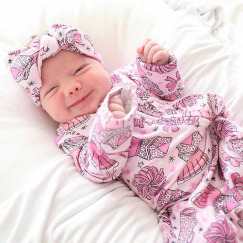 Cheer Squad Ruffle Zipper Footie 6-9 Mo