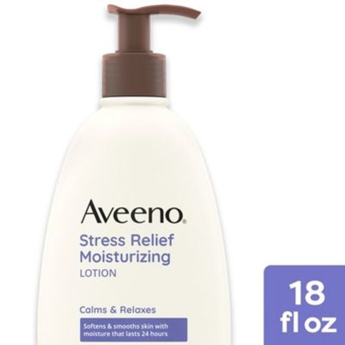 Aveeno Stress Relief Moisturizing Lotion, Lavender, 18oz: Paraben-Free, Noncomedogenic, For Normal to Dry Skin