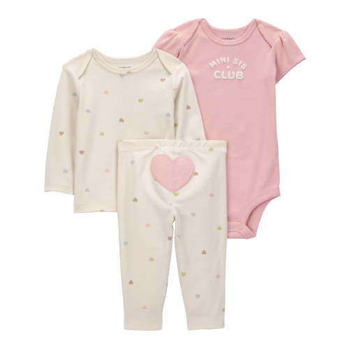 Carter's Child of Mine Baby Girl Outfit Set, 3-Piece, Sizes, 0/3-24 Months