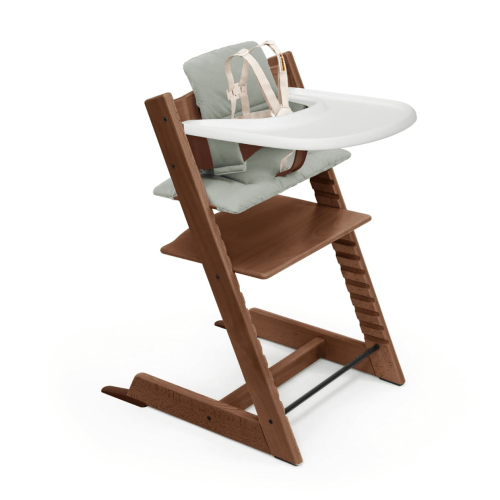 Stokke Tripp Trapp Complete High Chair, Mosaic Green, Oak Warm Brown, 2