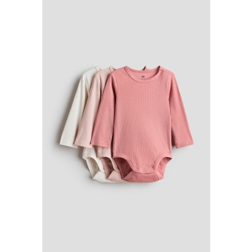 3-pack Ribbed Bodysuits