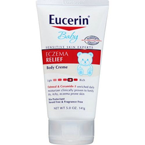 Eucerin Baby Eczema Relief Body Cream - Steroid  Fragrance Free for 3+ Months of Age - 5 oz. Tube