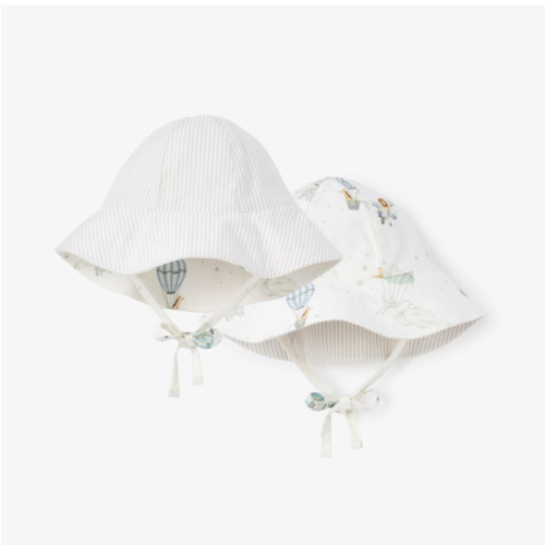 Up & Away/Seersucker Reversible Sunhat – Elegant Baby