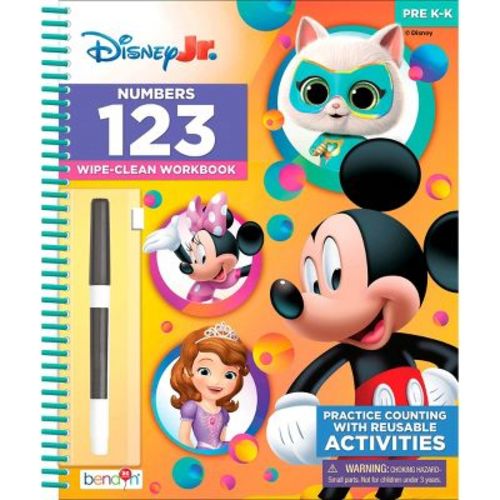 Disney Jr Numbers 1,2,3 Wipe-Clean Workbook