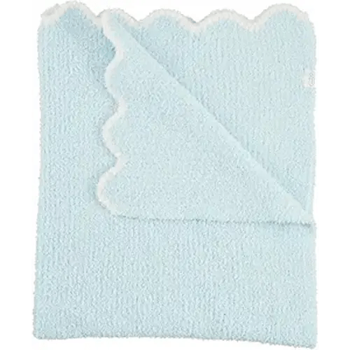 Mud Pie Children's Blue Scallop Chenille Blanket