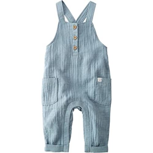 little planet by carter's Overall Jumpsuit (Blue Creek Solid, 6M)