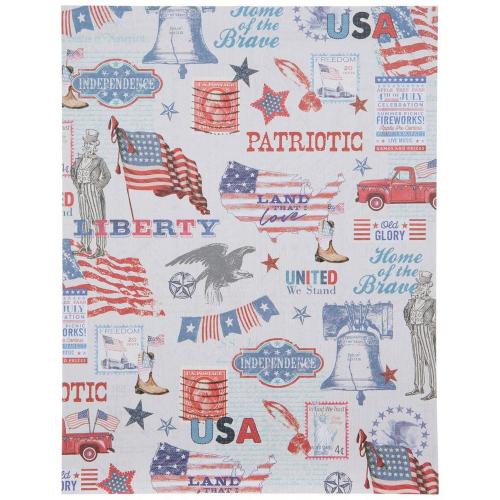 Vintage 4th Of July Scrapbook Paper - 8.5" x 11"