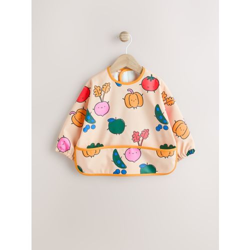Natural Bright Vegetables Baby Weaning And Feeding Sleeved Bib