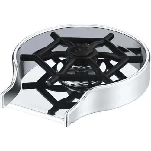 Chrome Glass Rinser for Kitchen Sinks,Cup Baby Bottles Washer Cleaner,Kitchen Sink Accessories for Wet Bar