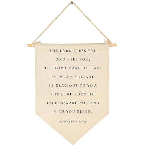Bible Verse Banner Pennant Decor-Scripture Sign- Flag Decor Gift for Baby Boys Girls Newborn Kids- Banner Pennant Wall Sign Gifts for Nursery Baby Room Playroom Bedroom