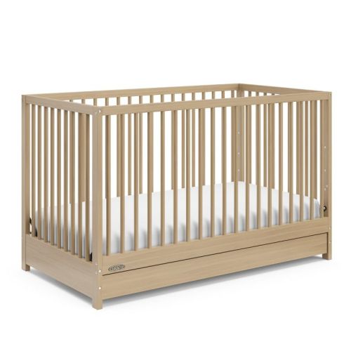 Graco Teddi 5-in-1 Convertible Crib with Drawer Driftwood