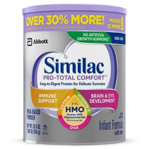 Similac Pro-Total Comfort Non-GMO Infant Formula with Iron Powder - 29.8oz