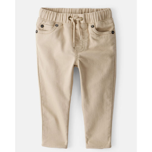 Baby Boy  Pull-On Slim Fit Pants - Khaki - OshKosh B'gosh | Carter's