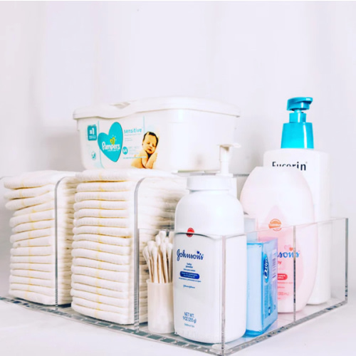 LELLOBABY™ - Deluxe Lucite Acrylic Diaper Caddy