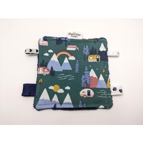 Mountain Crinkle Square, Baby Sensory Gift, Camping Baby Gift, Mountain Nursery, Mountain Nursery Crinkle Sensory Square Baby, Toddler Gift