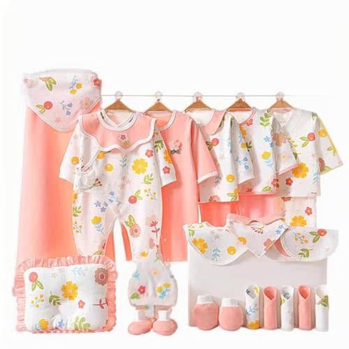 Newborn Baby Girl Clothes Essentials Set (28 Pcs) - Soft Cotton Infant Layette Bundle with Bodysuits, Hats, Mittens