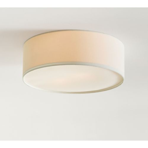 Linen Drum Flush Mount (18")
