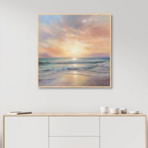 Masterpiece Art Gallery 35"x35" Ocean Sunrise 9 Wall Art