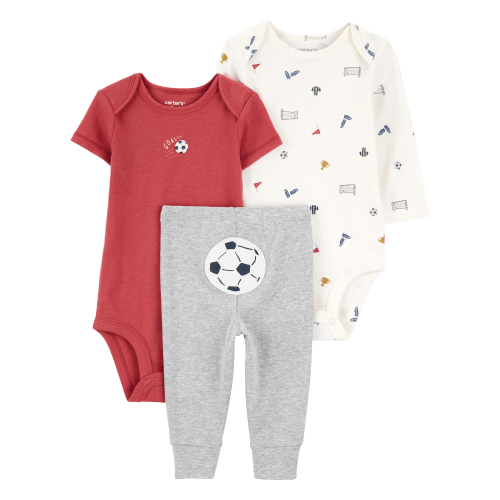 Baby Boy 3-Piece Soccer Bodysuits & Pant Set | Carter's