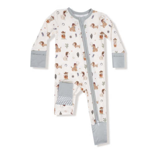 2 Way Zipper Romper - Cowboy Dogs