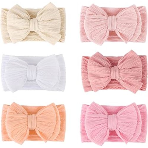 Baby Bows Headbands Nylon Baby Girl Headbands Soft Handmade Hairbands Toddler Hair Accessories for Girls Baby Newborn Infant Kids
