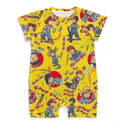 Chucky Doll Childs Play Baby One-Piece Rompers Short Sleeve Bodysuits Jumpsuit Newborn Infant Toddler Summer Outfit Kid Clothing Sets