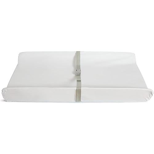 Munchkin Secure Grip Baby Diaper Changing Pad for Dresser, Waterproof and Wipeable, Contoured, Standard Size (14.75" x 31"), White