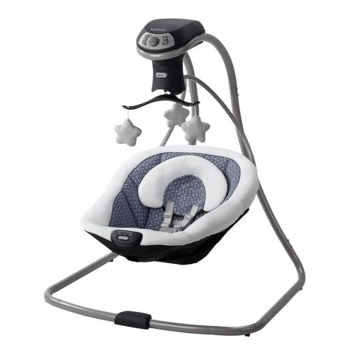 Graco Simple Sway LX Baby Swing with Multi-Direction Lounger, Hutton