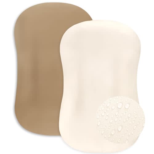 Hooyax Waterproof Baby Lounger Cover 2-Pack - Ultra-Soft Stretchable Waterproof Slipcover for Infant Loungers & Baby Nests, Skin-Friendly Newborn Lounger Cover Set - Covers Only (Insert Not Included)
