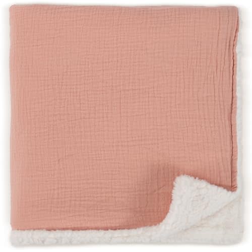 Soft Muslin Cotton Baby Blanket - Breathable and Lightweight Blanket Keeps Your Newborn Baby Girl Or Boy Cozy and Warm - Perfectly Sized for Any Stroller or Car Seat
