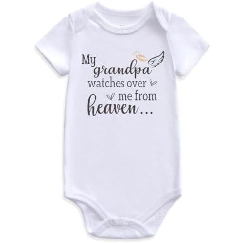 My grandparent watches over me from heaven baby pregnancy announcement Baby bodysuits