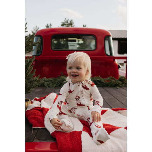 Bamboo Zip Pajamas | Cowgirl Christmas
