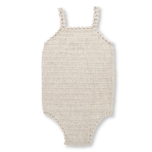 Hand Crocheted Romper - Coconut