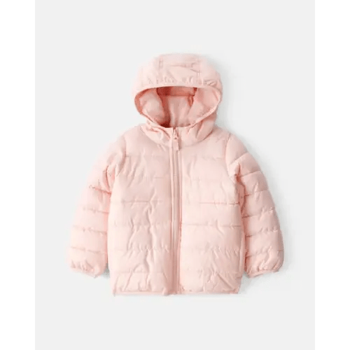 Toddler Girl Midweight Packable Puffer - Pink | Carter's