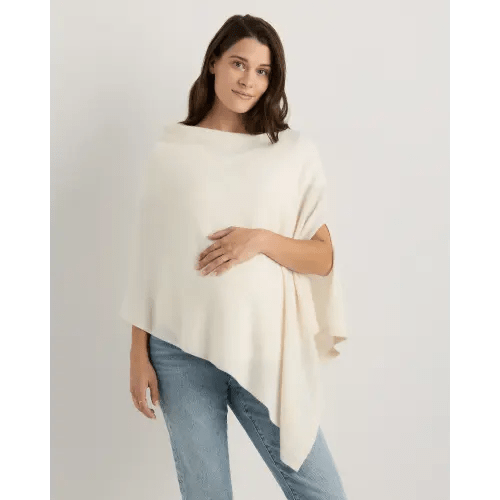 Mongolian Cashmere Nursing Shawl–Heather Vintage Pink
