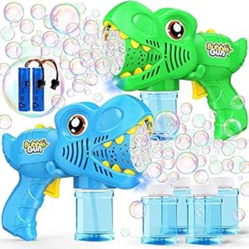 Kids Bubble Gun 2 Pack Dino