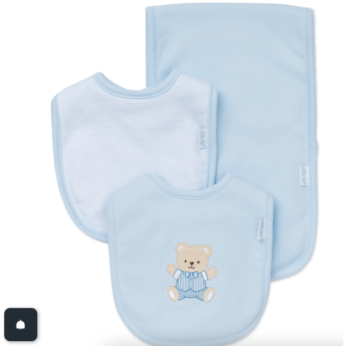 Cute Bear Bib & Burp Set