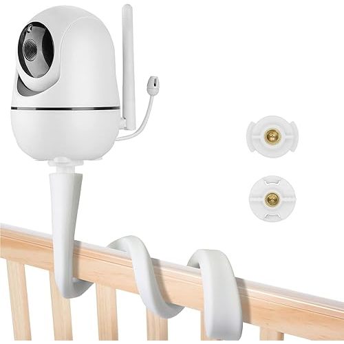 Flexible Baby Monitor Mount Bracket for Hello Baby HB6550/Pro/Plus/HB65/HB66/HB6339/HB248 and ANMEATE SM935E, 17.15 Inch Twist Stand Suitable for Crib Rails Without Tools or Wall Damage