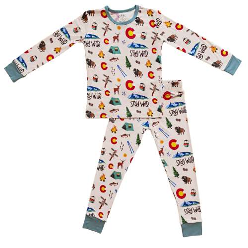 Wild Colorado- Bamboo two piece pajama set- Toddler and big kid