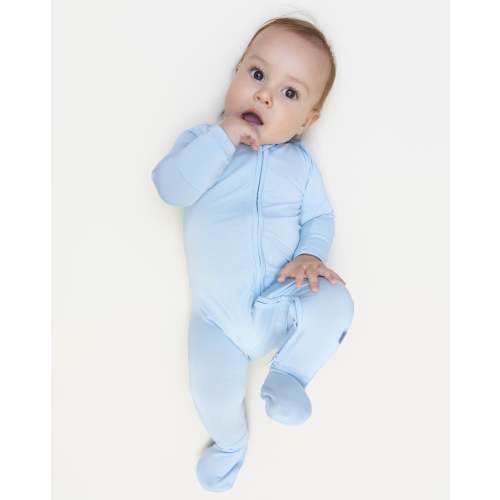 Bumbunny Baby | Zip Footie in Sky Blue