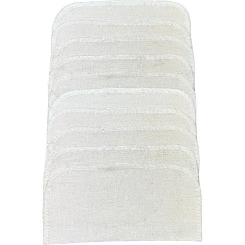 2 Ply Organic Flannel Washable Baby Wipes 8 x 8 Inches Set of 10 Matching Organic Cotton Thread Handmade in the USA!