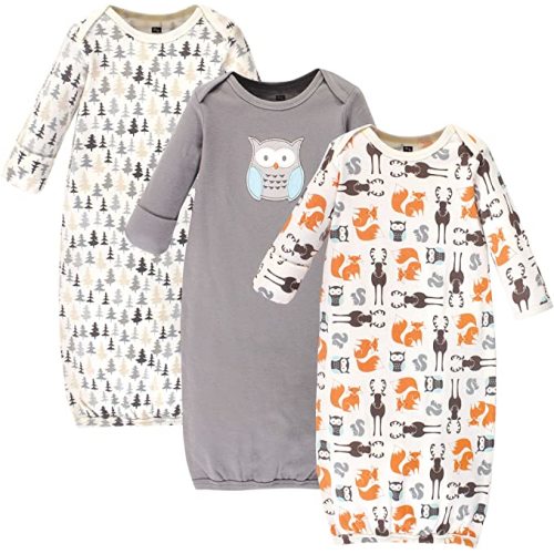 Hudson Baby Unisex Cotton Gowns - 0-6 Months