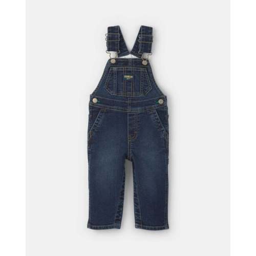 Baby Elastic Strap Denim Overalls - Dark Wash - OshKosh B'gosh | Carter's