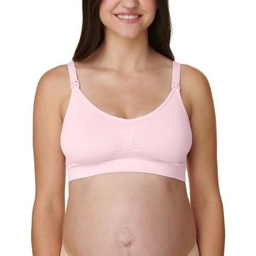 Basics by Bravado Women's Comfort Maternity Bra and Nursing Bra Adjustable, Seamless, S-XXL