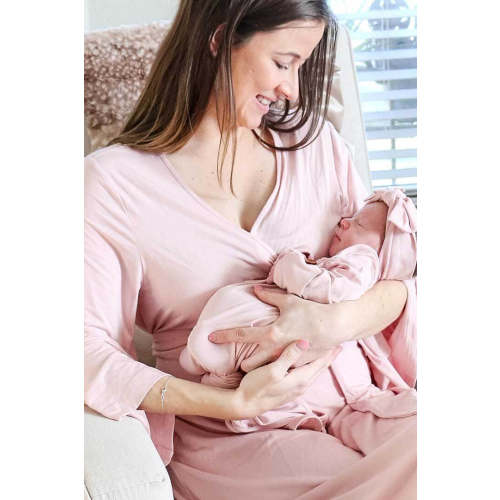 Bamboo Knit Maternity Robe | Solids