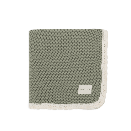 Minicoton Scallop Musgo Blanket