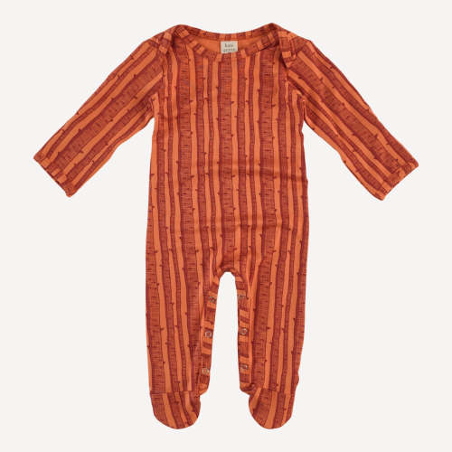 long sleeve lap neck footie | spice birch | bamboo – kate quinn