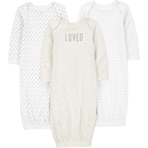 Simple Joys by Carter's Baby 3-pack Neutral Cotton Sleeper Gown