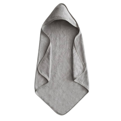 mushie Baby Hooded Towel | Organic Cotton (Gray)
