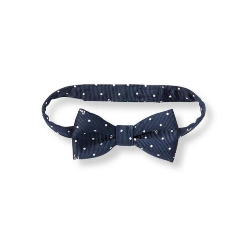 Boy Connor Navy Dot Print Dot Logo Bowtie by Janie and Jack